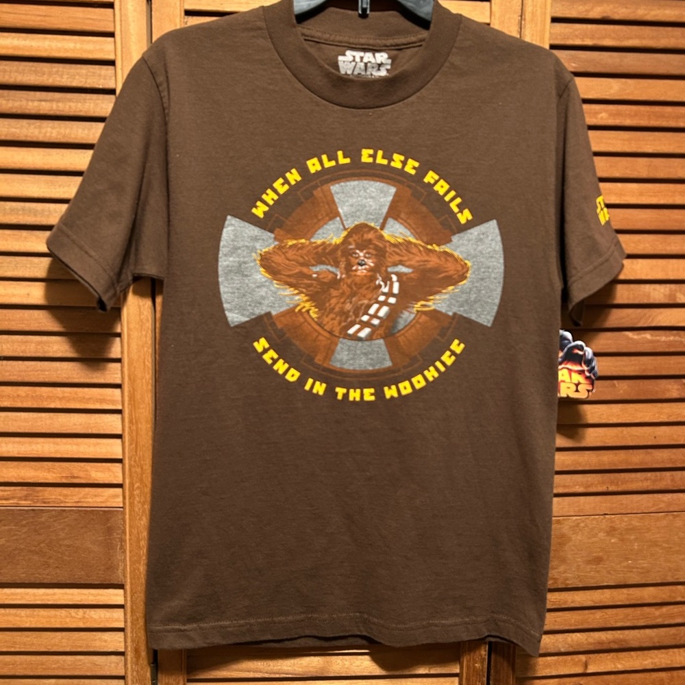 Star Wars Brown Chewbacca Graphic Tee Shirt